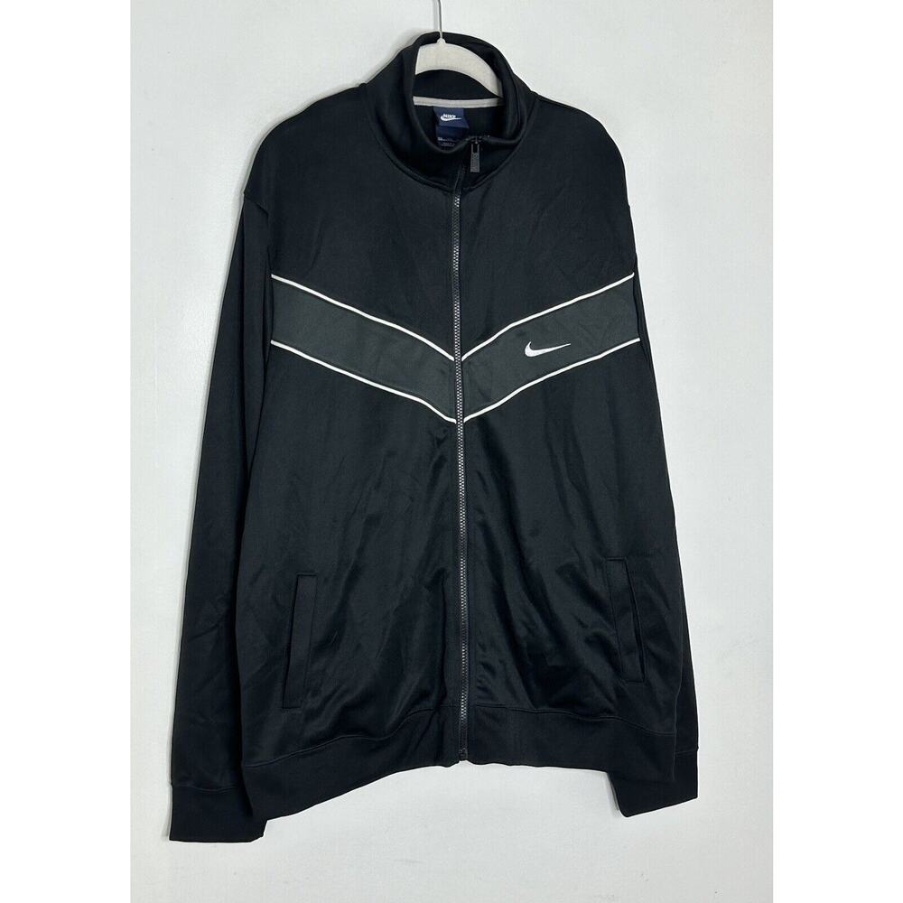 Nike Windrunner Men's Lightweight Black Logo Pockets Zip Jacket - Size XXL - Picture 2 of 6